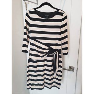 White House Black Market Striped Faux Wrap Dress